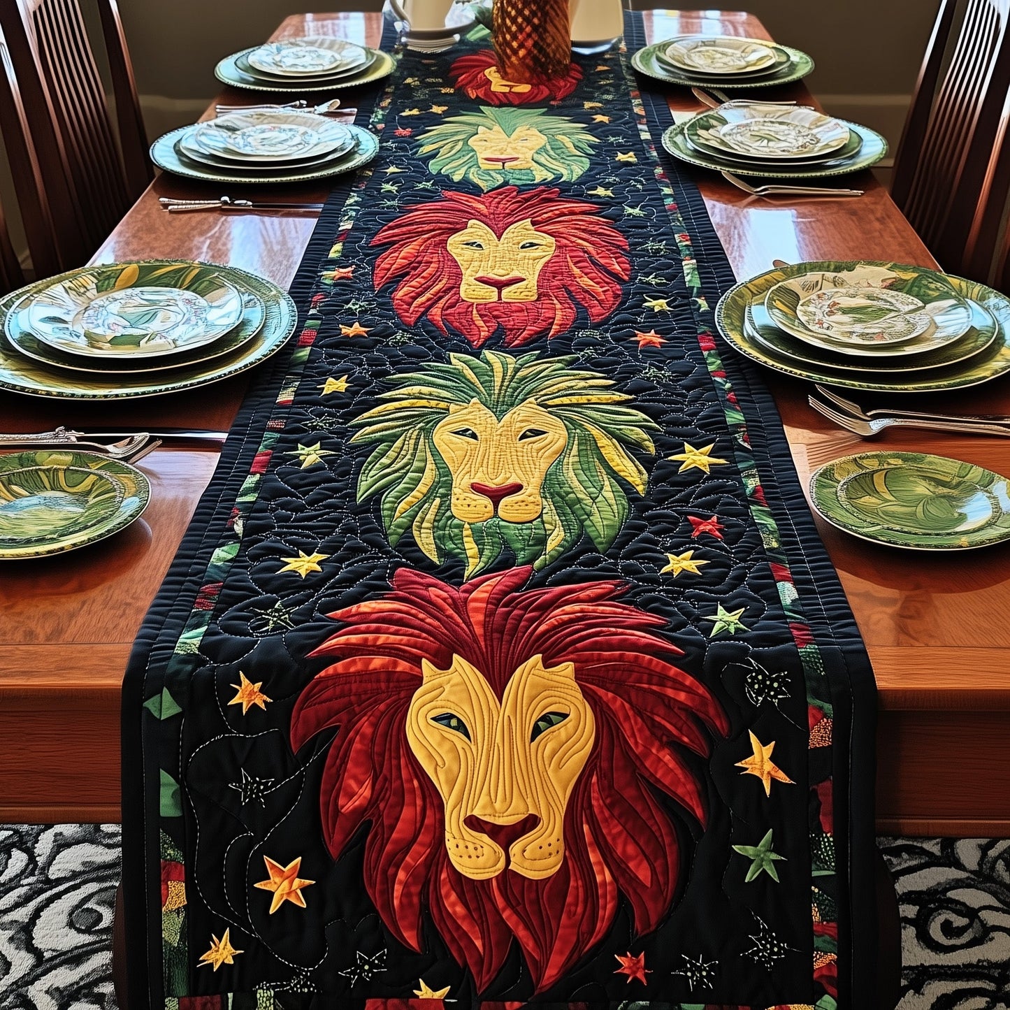 Juneteenth Lion Quilted Table Runner GFTONT106