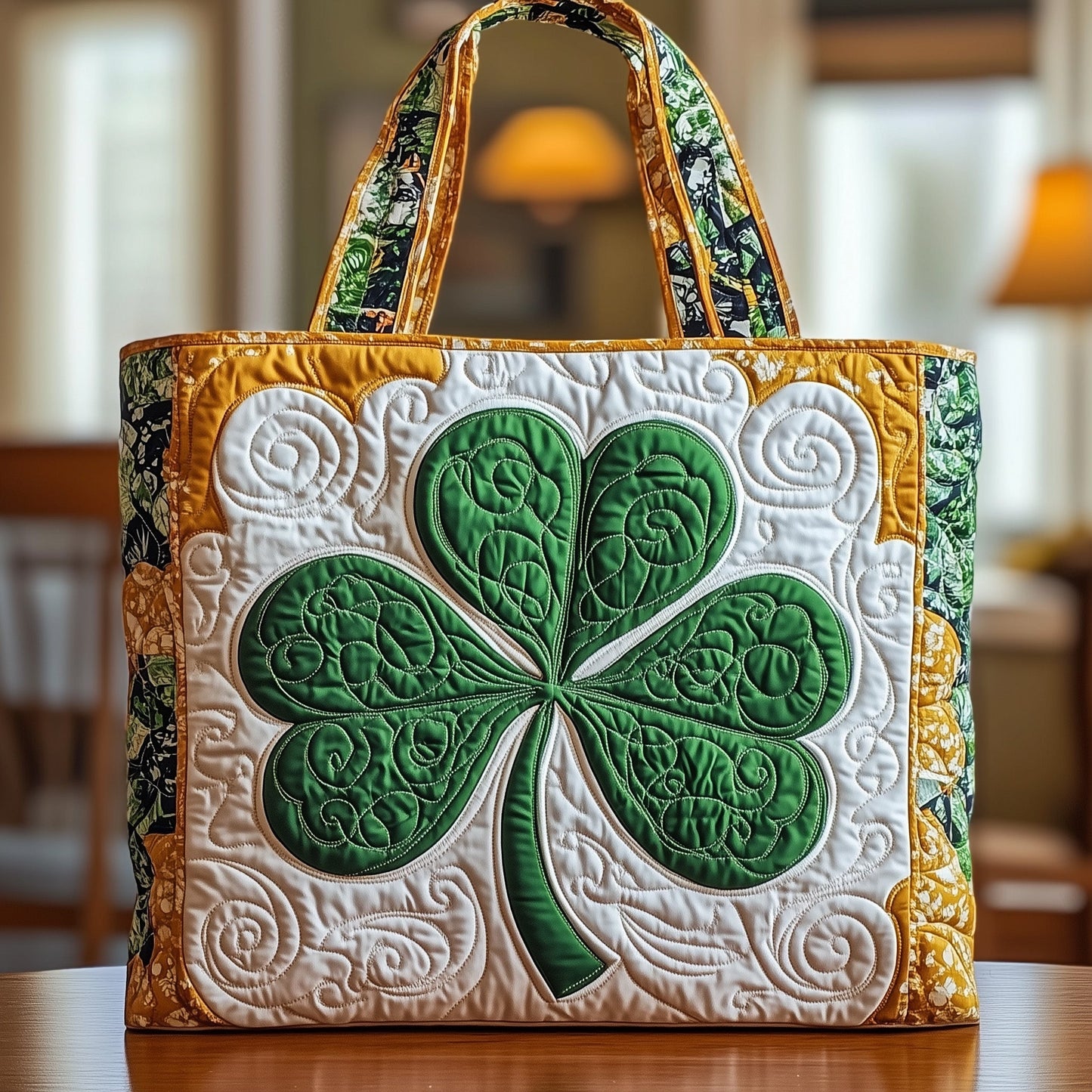 Irish Shamrock Quilted Tote Bag GFTONT1070