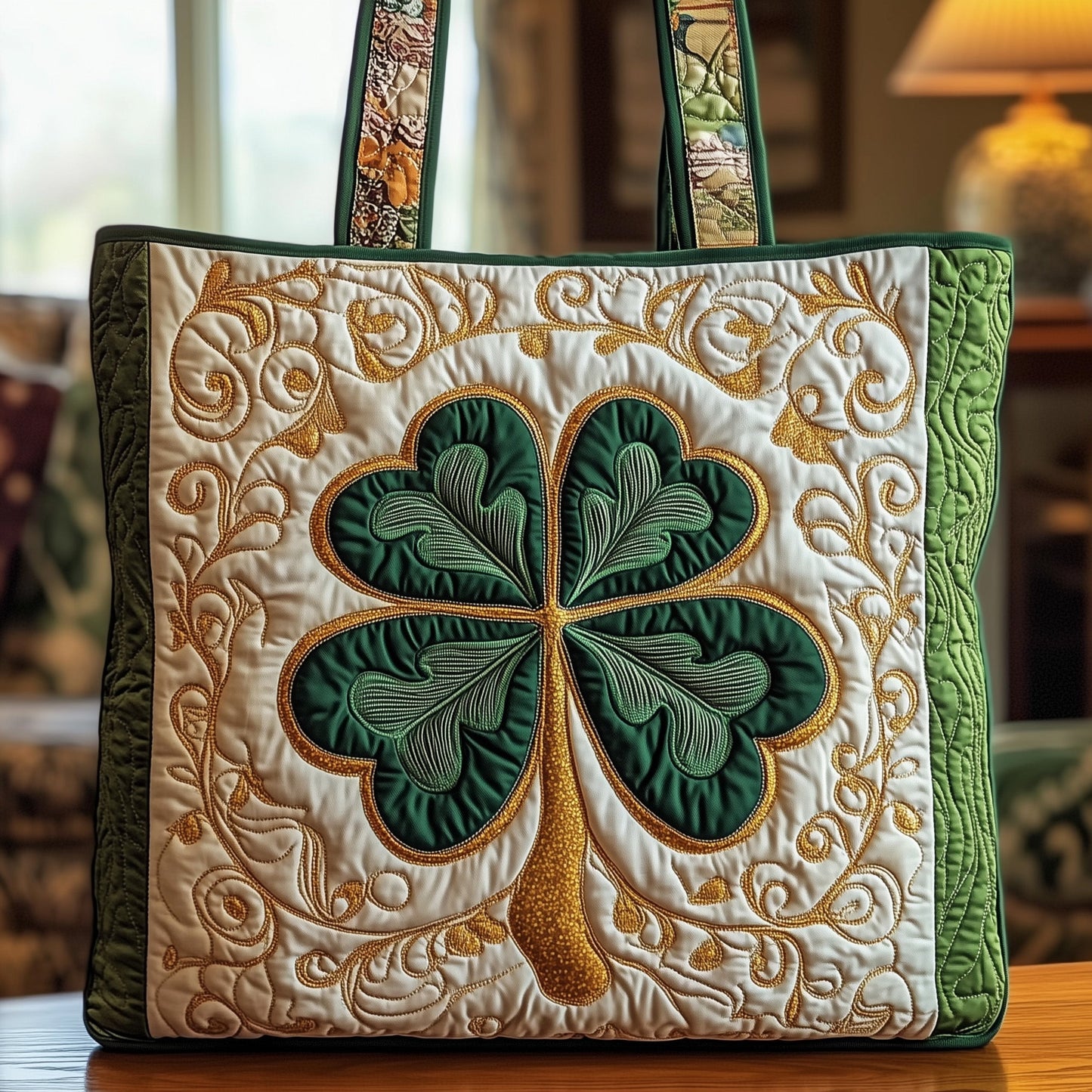 Lucky Clover Quilted Tote Bag GFTONT1082