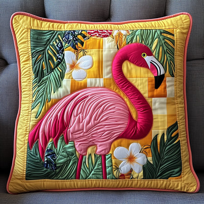 Tropical Flamingo Quilted Pillow Case GFTONT1105