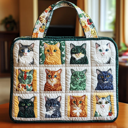 Cat Patchwork Quilted Tote Bag GFTONT1121