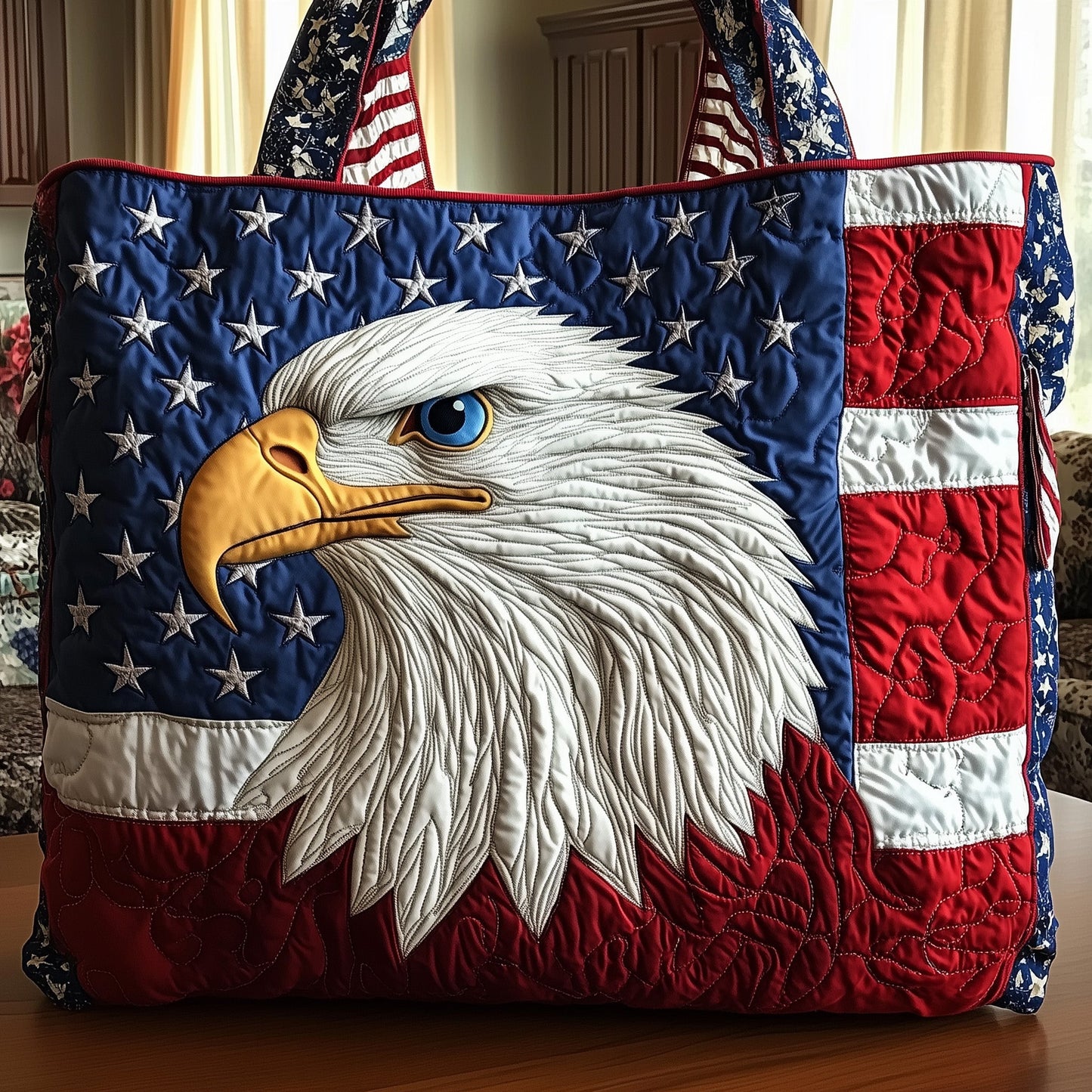 American Eagle Quilted Tote Bag GFTONT1256