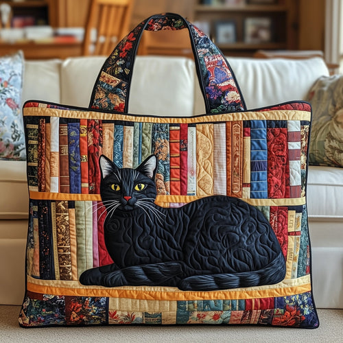 Cat Library Quilted Tote Bag GFTONT1264