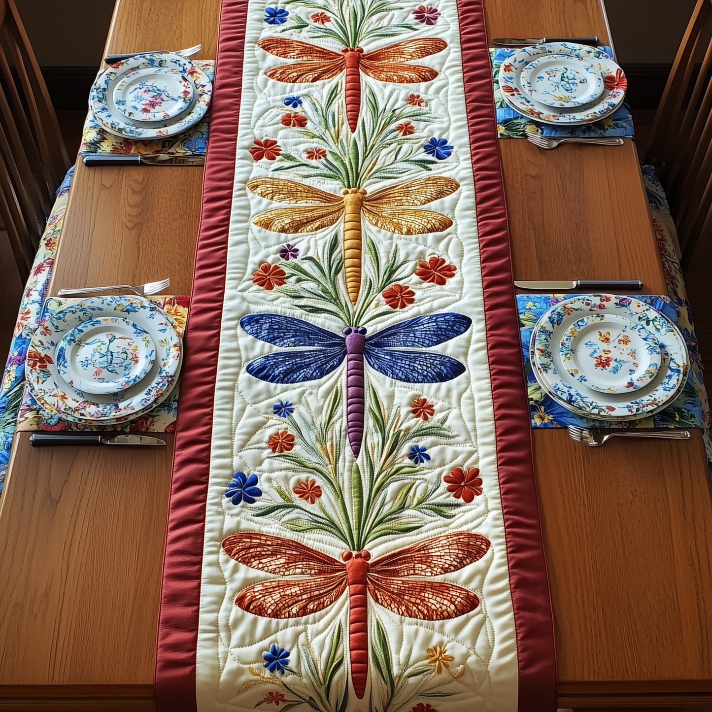 Dragonfly Garden Quilted Table Runner GFTONT1278