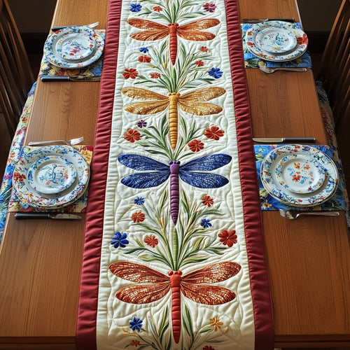 Dragonfly Garden Quilted Table Runner GFTONT1278