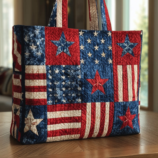 Patriotic Flag Quilted Tote Bag GFTONT1292