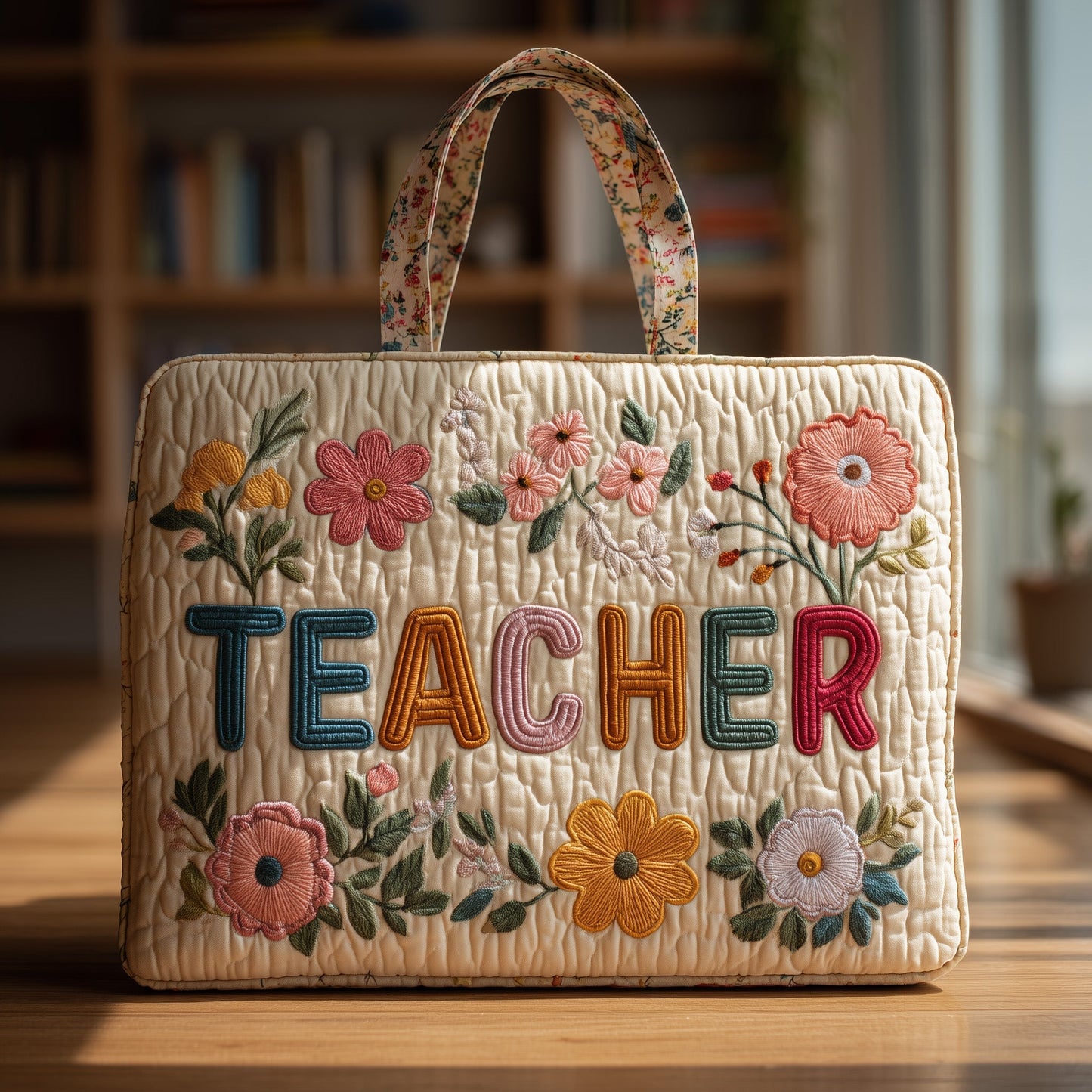 Floral Lesson Quilted Tote Bag GFTONT1344