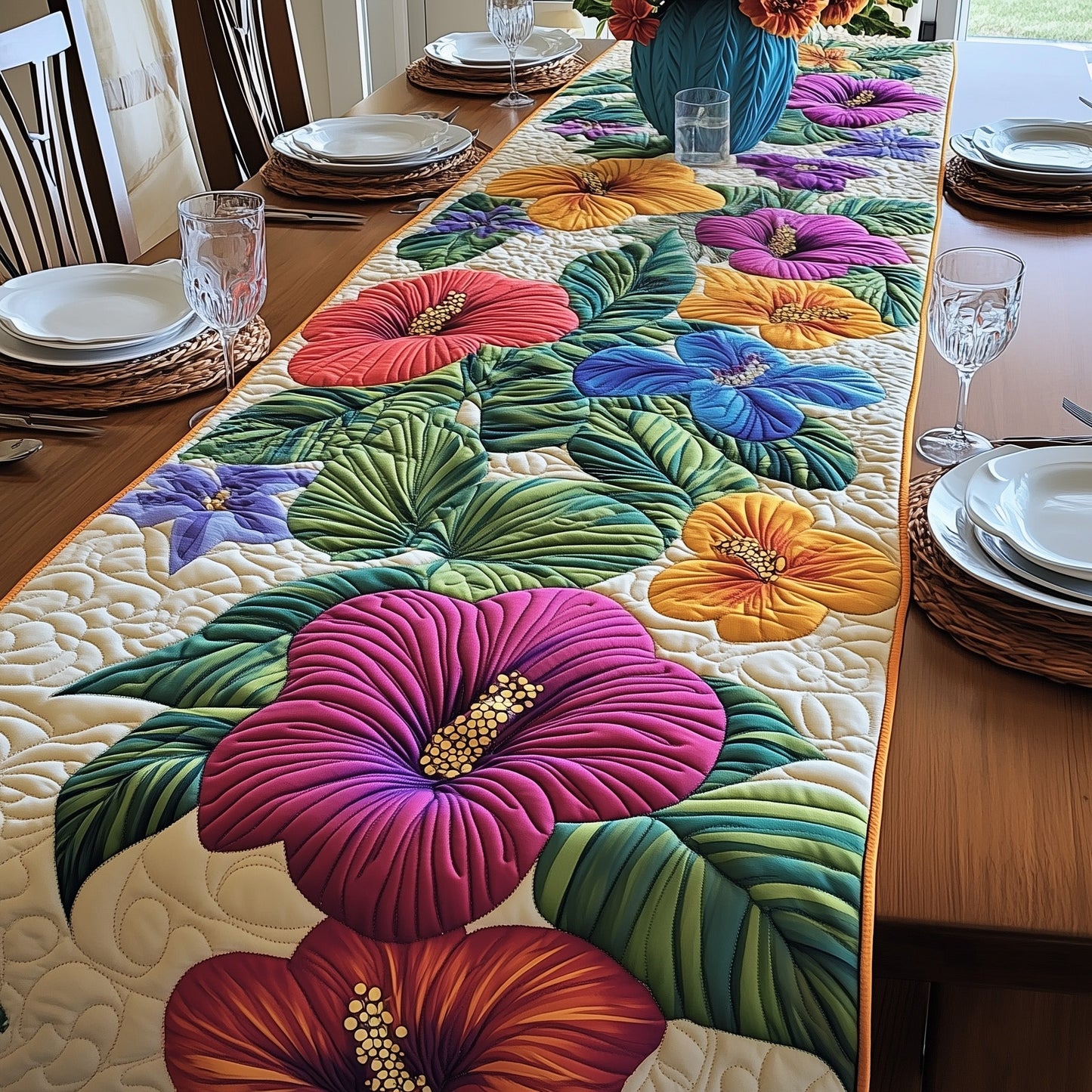 Aloha Bloom Quilted Table Runner GFTONT139