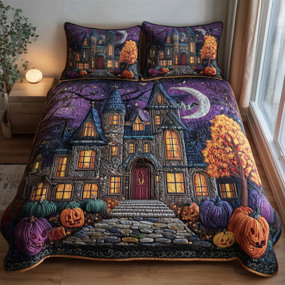 Spooky House 3-Piece Quilted Bedding Set GFTONT1479