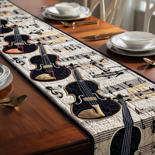 Violin Charm Quilted Table Runner GFTONT1495
