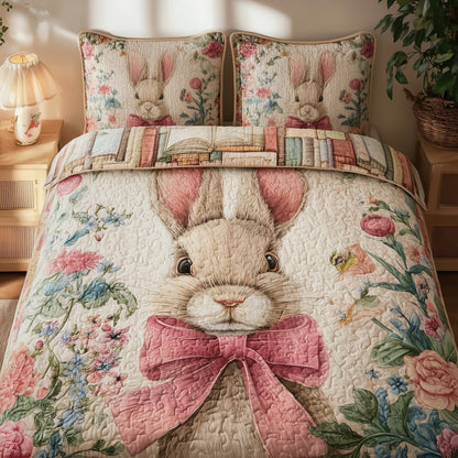 Rabbit 3-Piece Quilted Bedding Set GFTONT1551