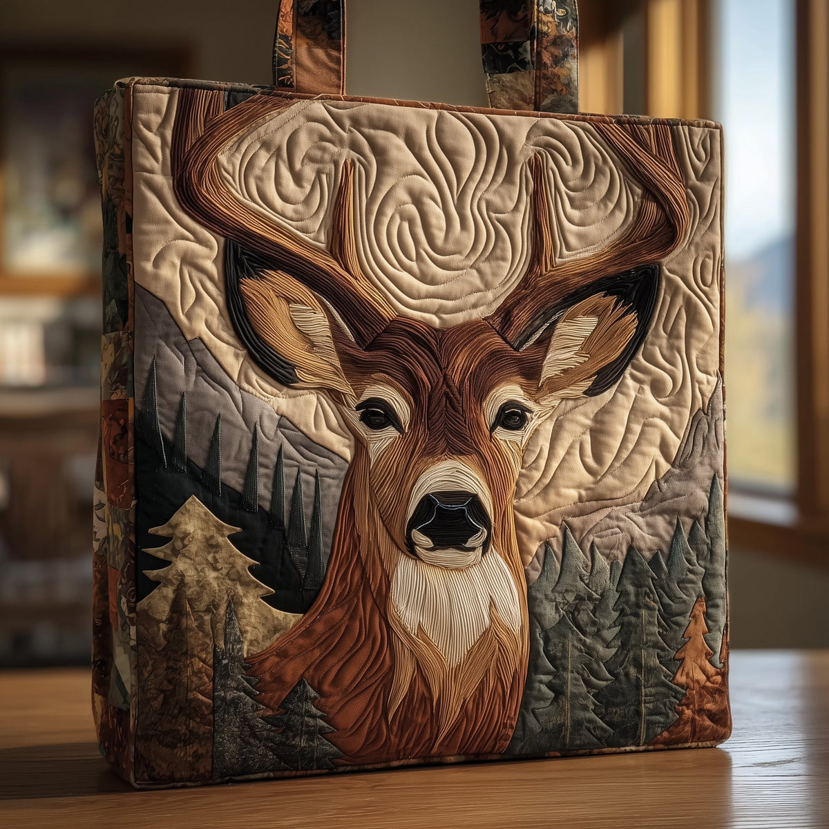 Deer Quilted Tote Bag GFTONT1609