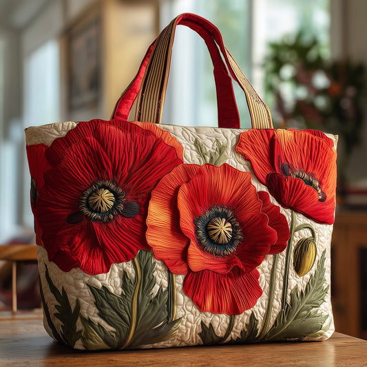 Poppies Quilted Tote Bag GFTONT1696