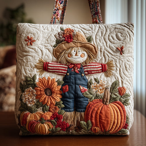 Autumn Scarecrow Quilted Tote Bag GFTONT1847