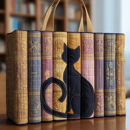 Cat Library Quilted Tote Bag GFTONT1923