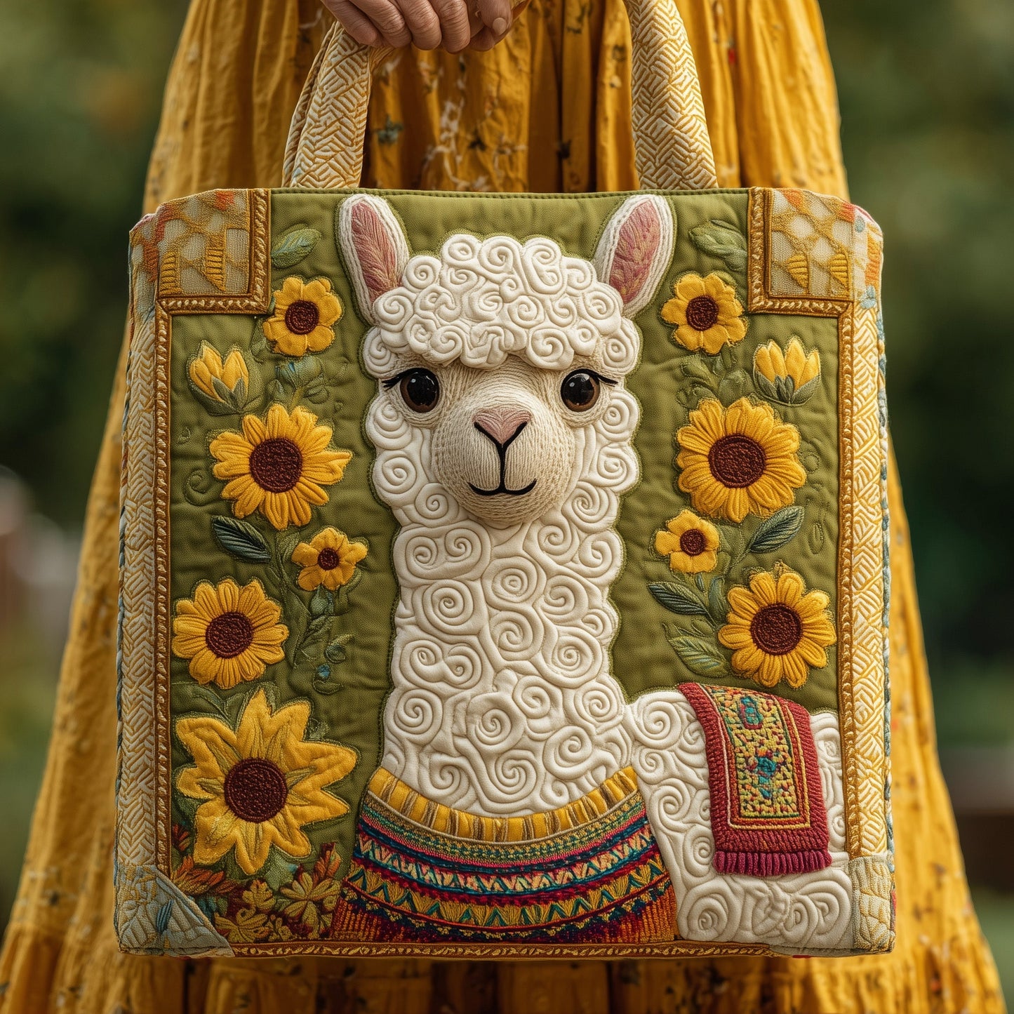 Llama Quilted Tote Bag GFTONT1941