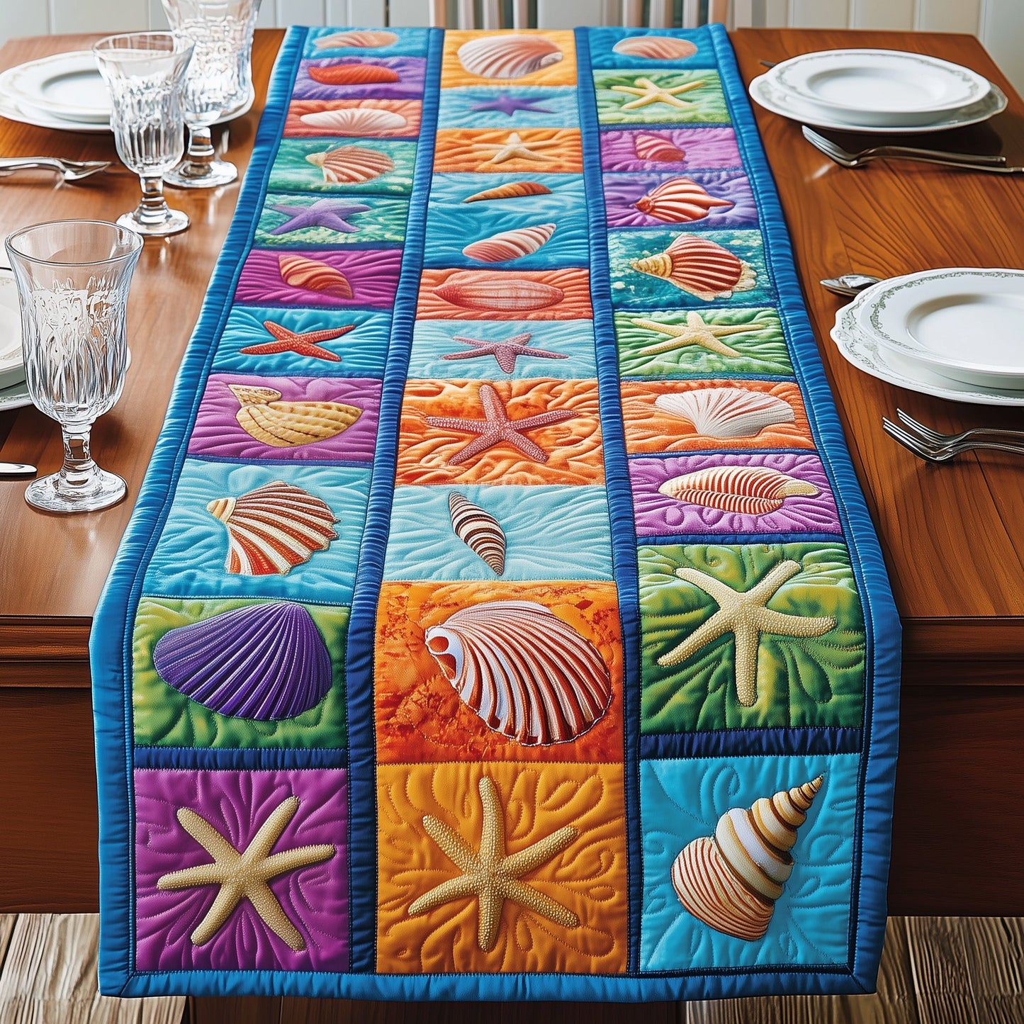 Seashells Quilted Table Runner GFTONT194