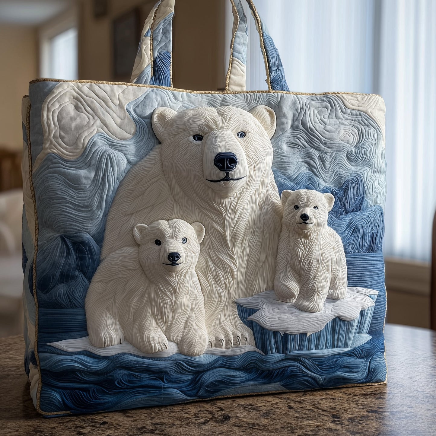 Polar Bear Quilted Tote Bag GFTONT1994