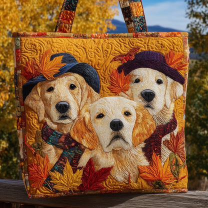 Autumn Golden Retriever Quilted Tote Bag GFTONT2299