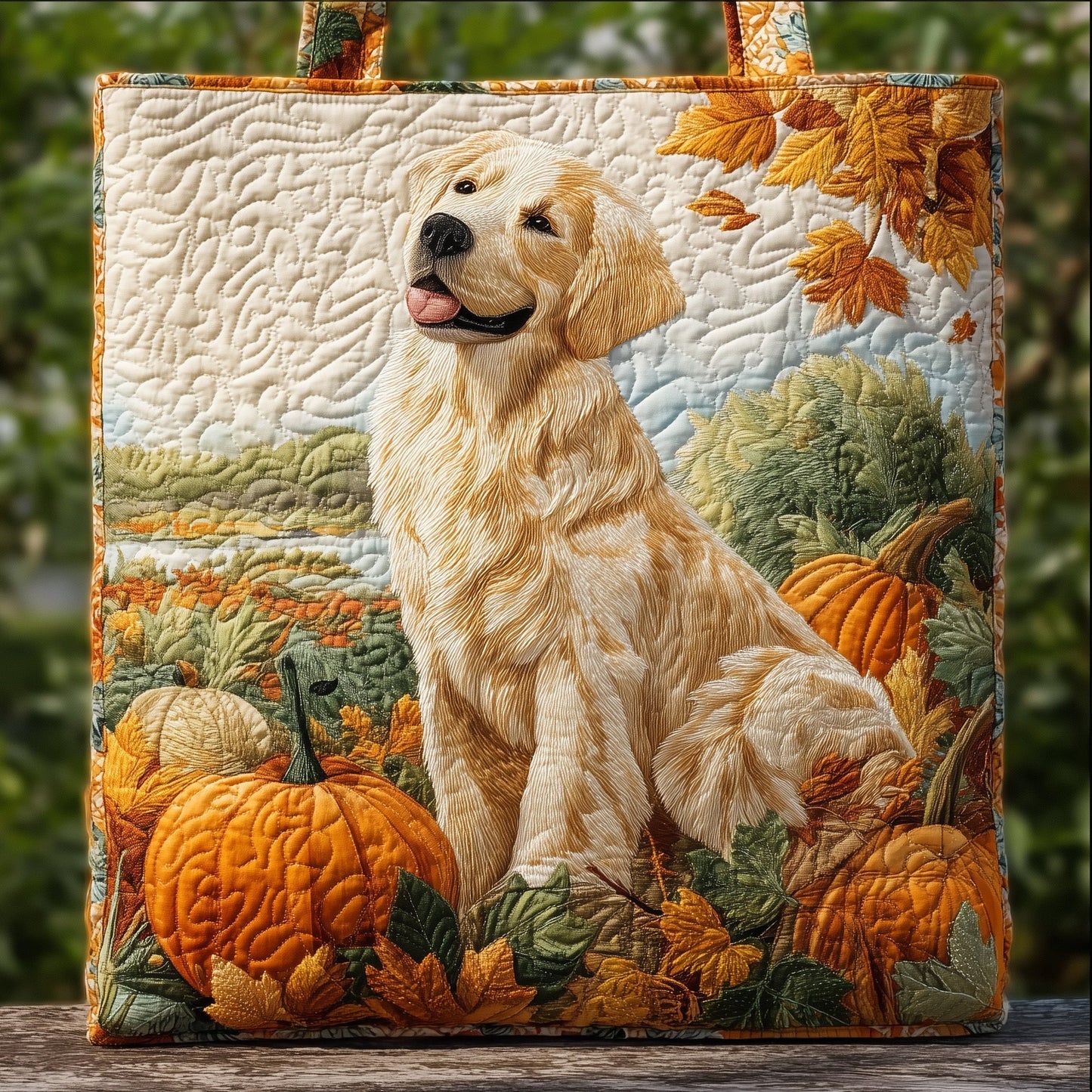 Autumn Golden Buddy Quilted Tote Bag GFTONT2303