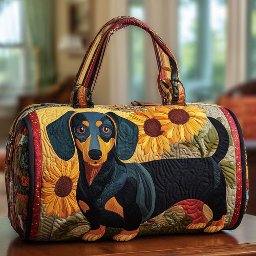 Sunflower Dachshund Quilted Duffle Bag GFTONT2318