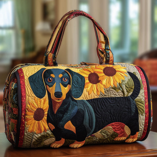 Sunflower Dachshund Quilted Duffle Bag GFTONT2318