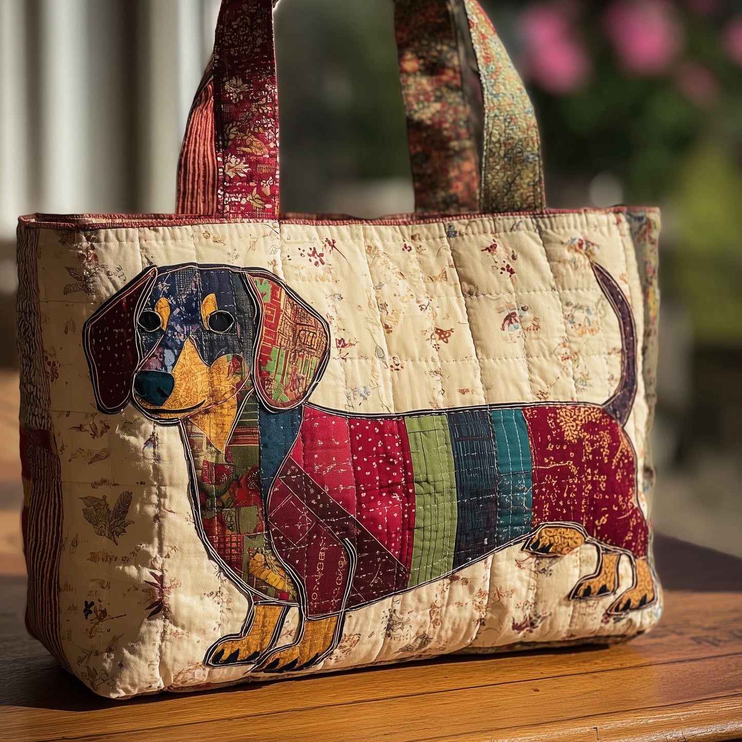 Adorable Dachshund Quilted Tote Bag GFTONT2366