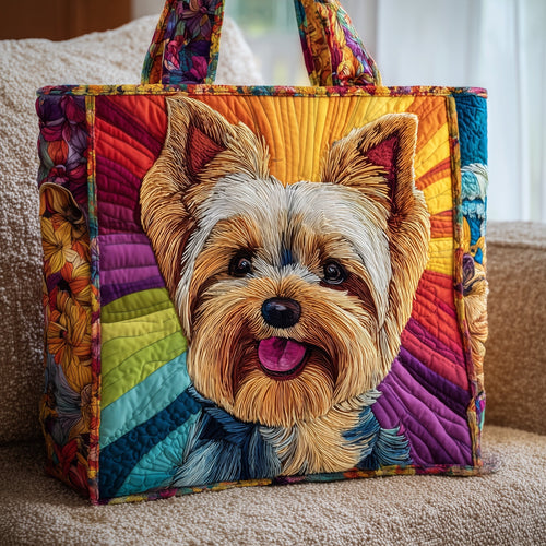 Yorkshire Terrier Portrait Quilted Tote Bag GFTONT2414