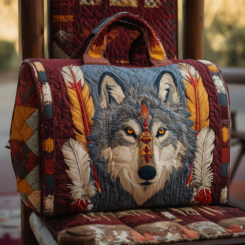 Native Wolf Quilted Duffle Bag GFTONT2452