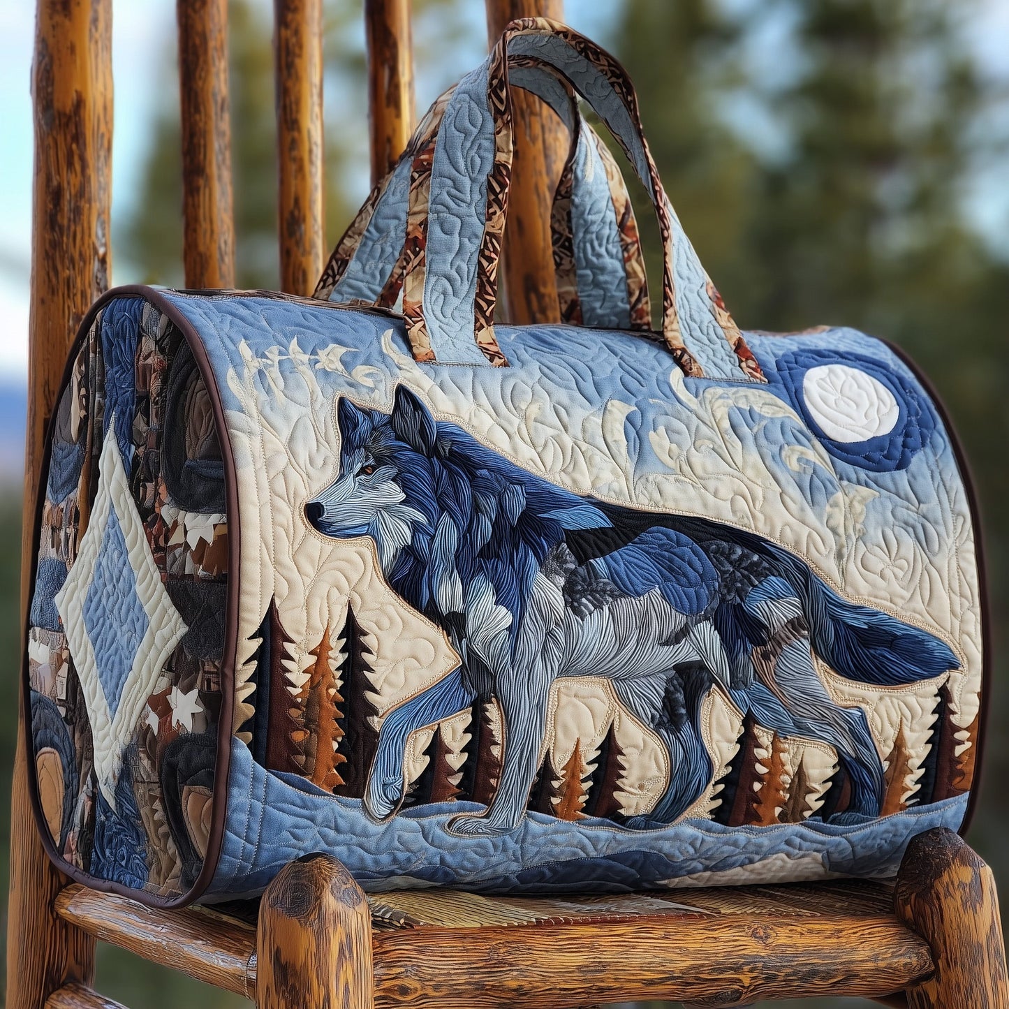 Wild Wolf Quilted Duffle Bag GFTONT2455