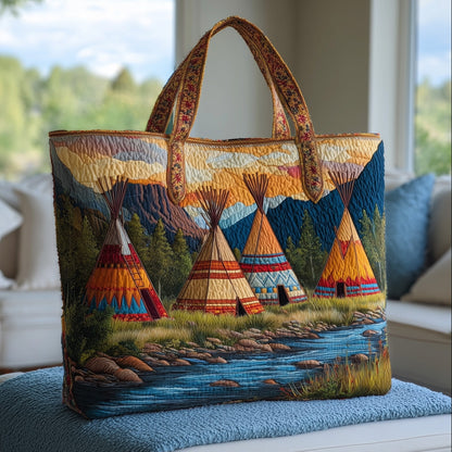 Native TeePee Quilted Tote Bag GFTONT2470