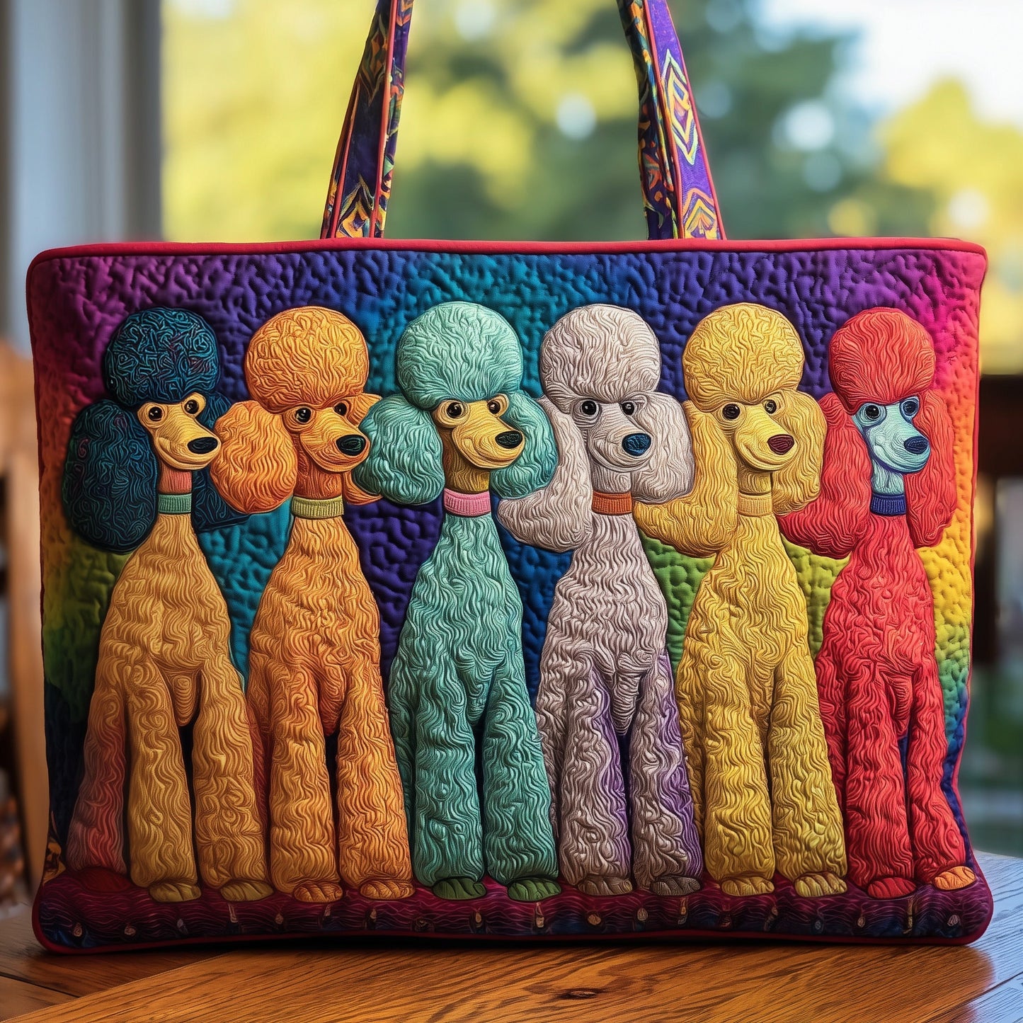 Adorable Poodle Quilted Tote Bag GFTONT2557