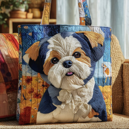 Adorable Shih Tzu Quilted Tote Bag GFTONT2580