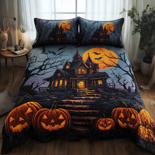 Spooky Manor 3-Piece Quilted Bedding Set GFTONT2629
