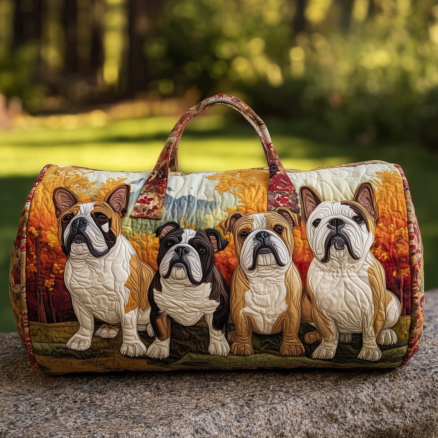 Bulldog Quilted Duffle Bag GFTONT2637