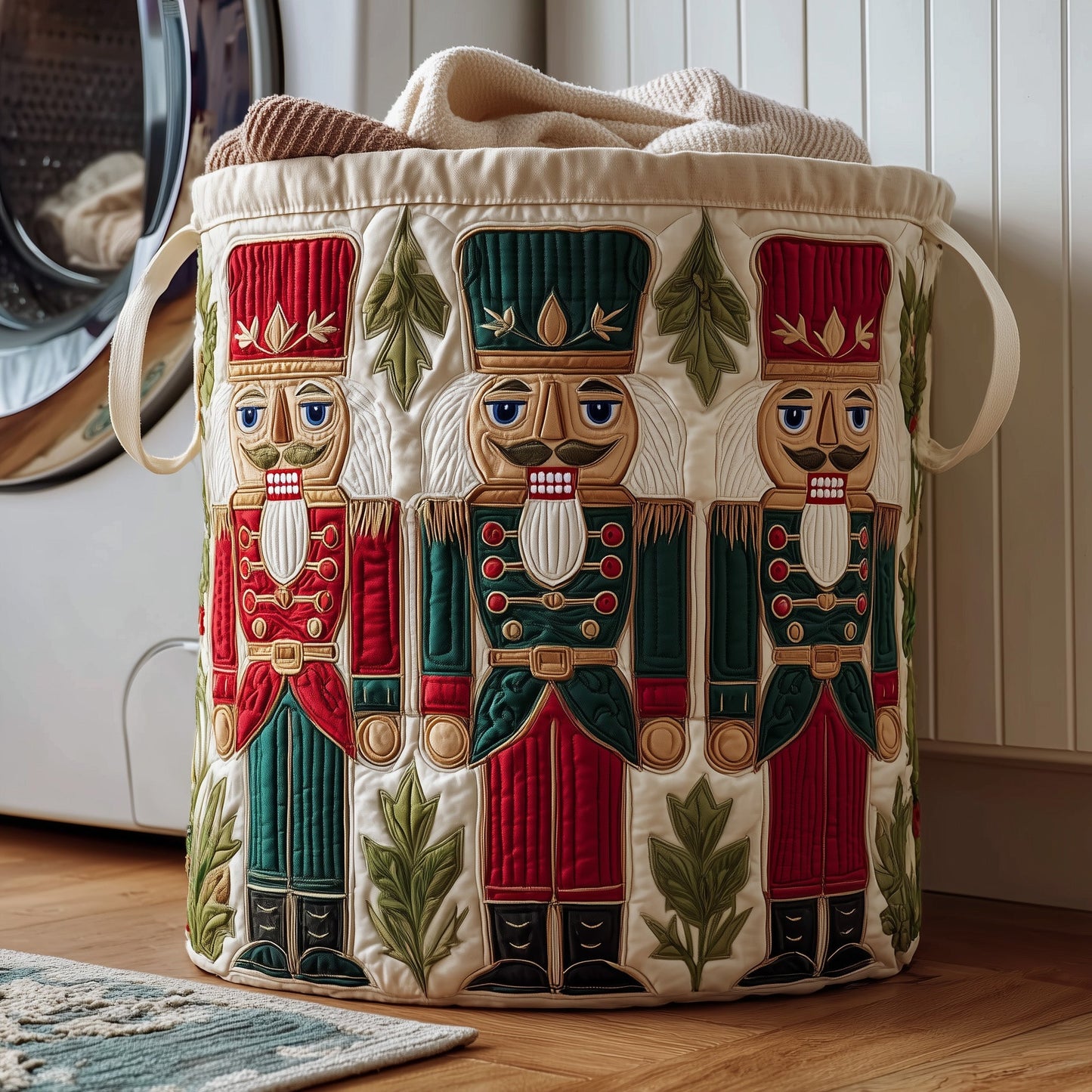 Nutcracker Soldier Quilted Laundry Basket GFTONT2647