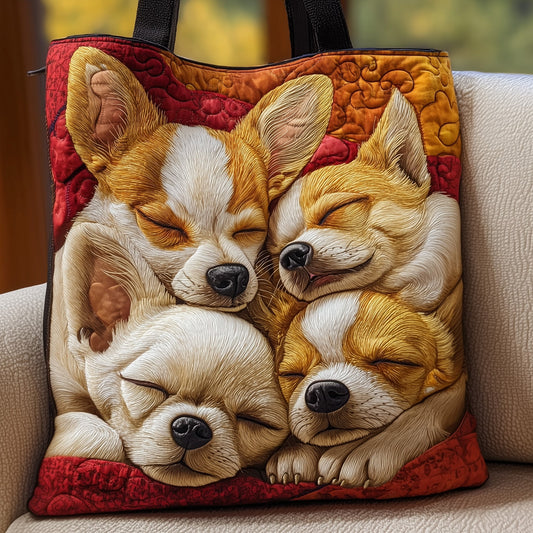 Chihuahua Snooze Quilted Tote Bag GFTONT2652
