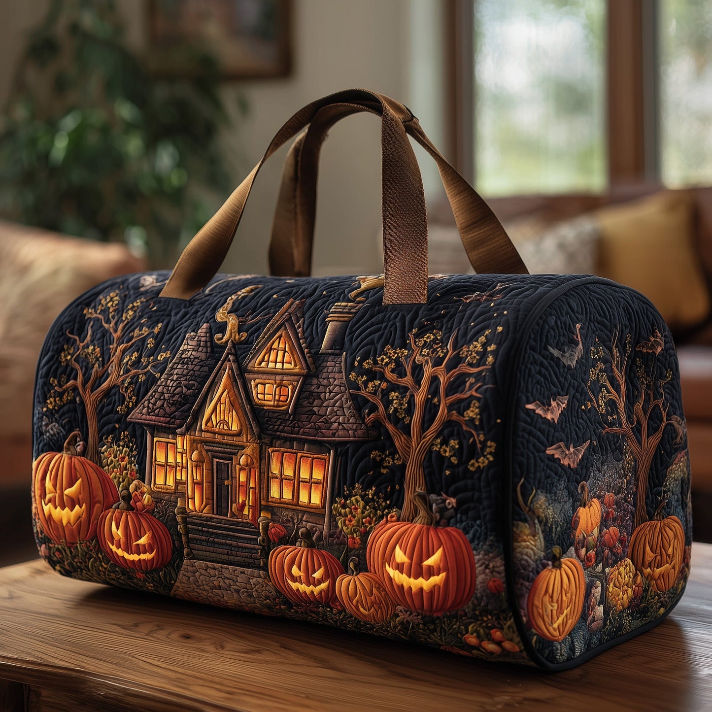 Spooky House Quilted Duffle Bag GFTONT2668