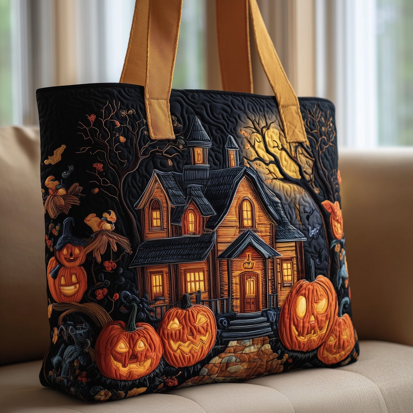 Spooky Manor Quilted Tote Bag GFTONT2674