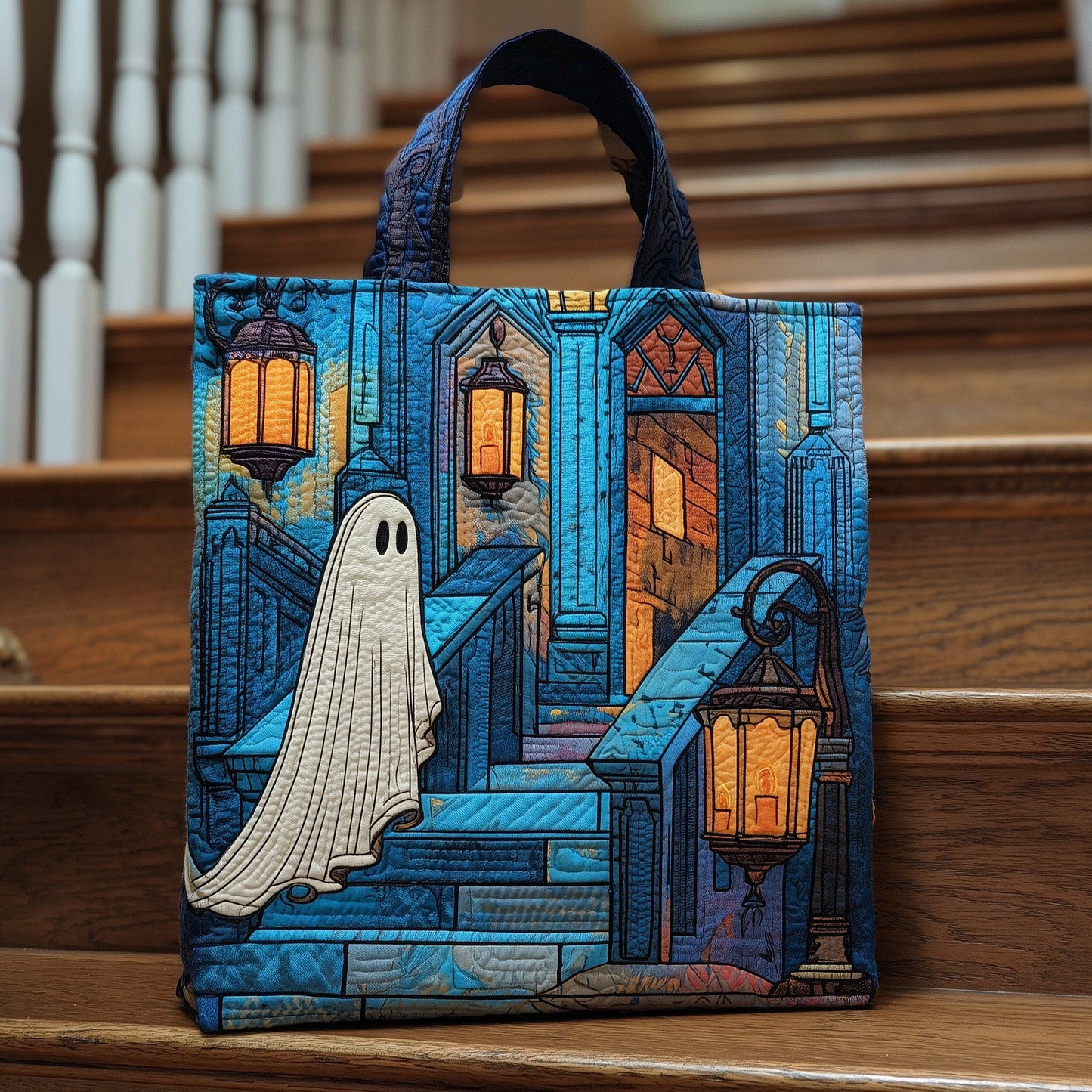 Little Ghost Quilted Tote Bag GFTONT2677