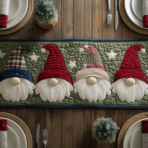 Winter Gnomes Quilted Table Runner GFTONT2871