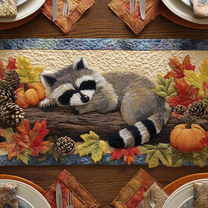 Raccoon Nap Quilted Table Runner GFTONT2988