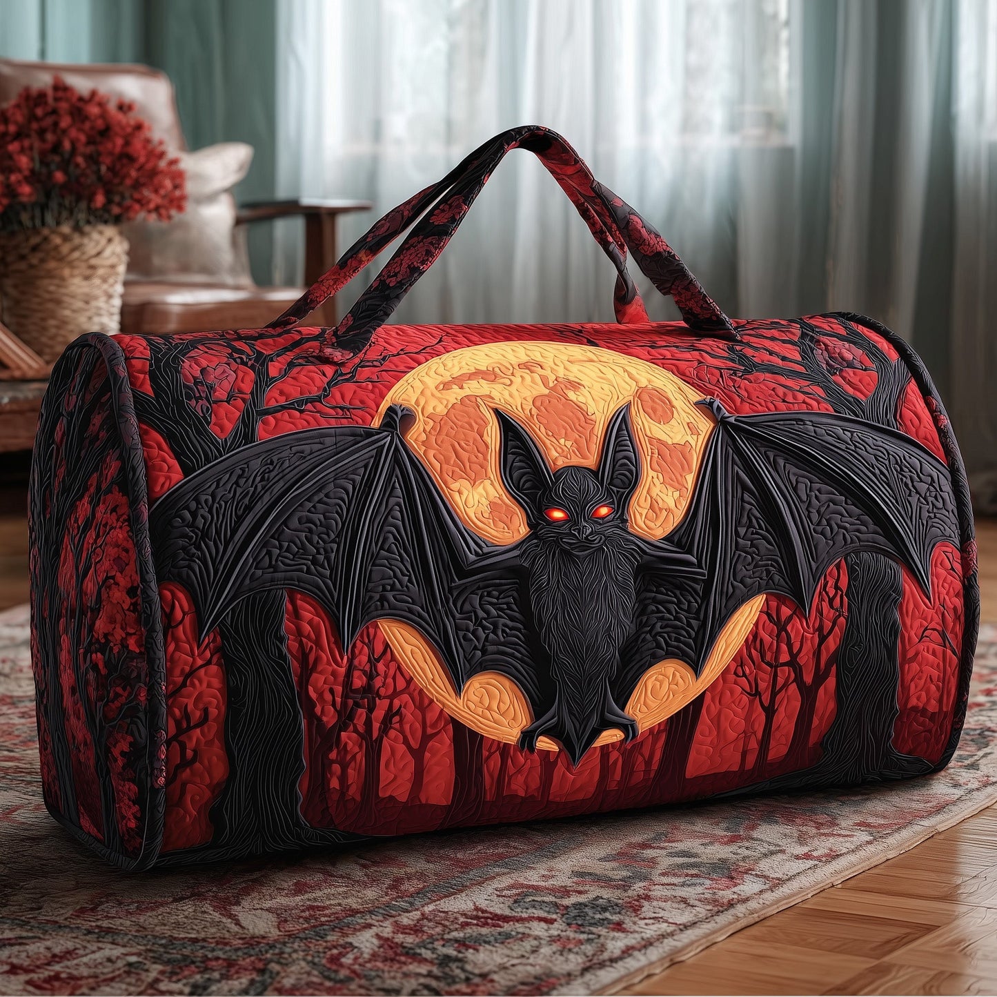 Redmoon Bat Quilted Duffle Bag GFTONT2999