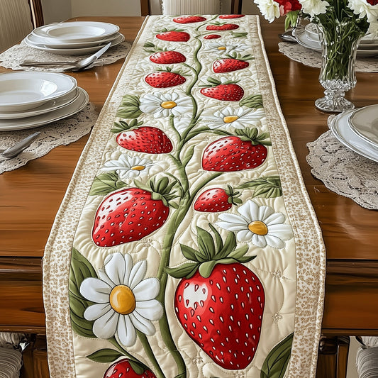 Summer Strawberry Quilted Table Runner GFTONT304
