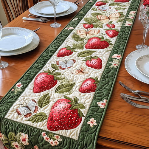 Strawberry Quilted Table Runner GFTONT314