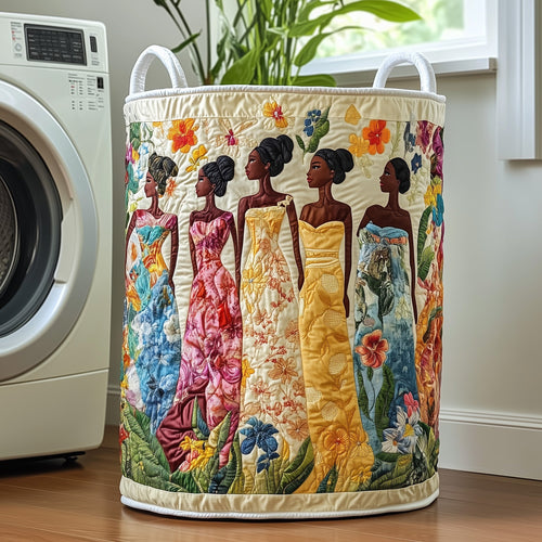 Melanin Queen Quilted Laundry Basket GFTONT3224