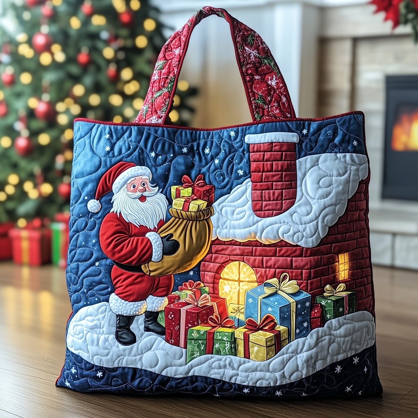 Santa Presents Quilted Tote Bag GFTONT3337