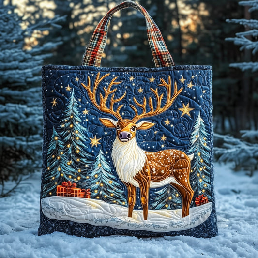 Christmas Reindeer Quilted Tote Bag GFTONT3413