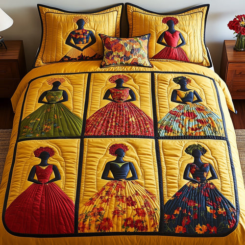 Juneteenth 3-Piece Quilted Bedding Set GFTONT343