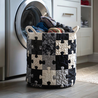 Puzzle Riddle Quilted Laundry Basket GFTONT3551